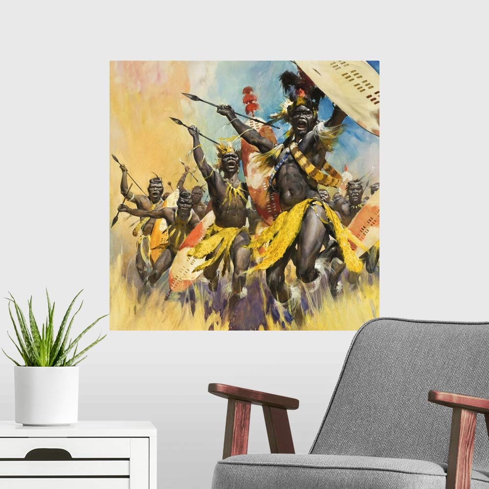 Amazon.com: GREATBIGCANVAS Zulu Warriors Unframed Poster Print